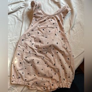 H&M cross-back romper (tan with black polka dots)
